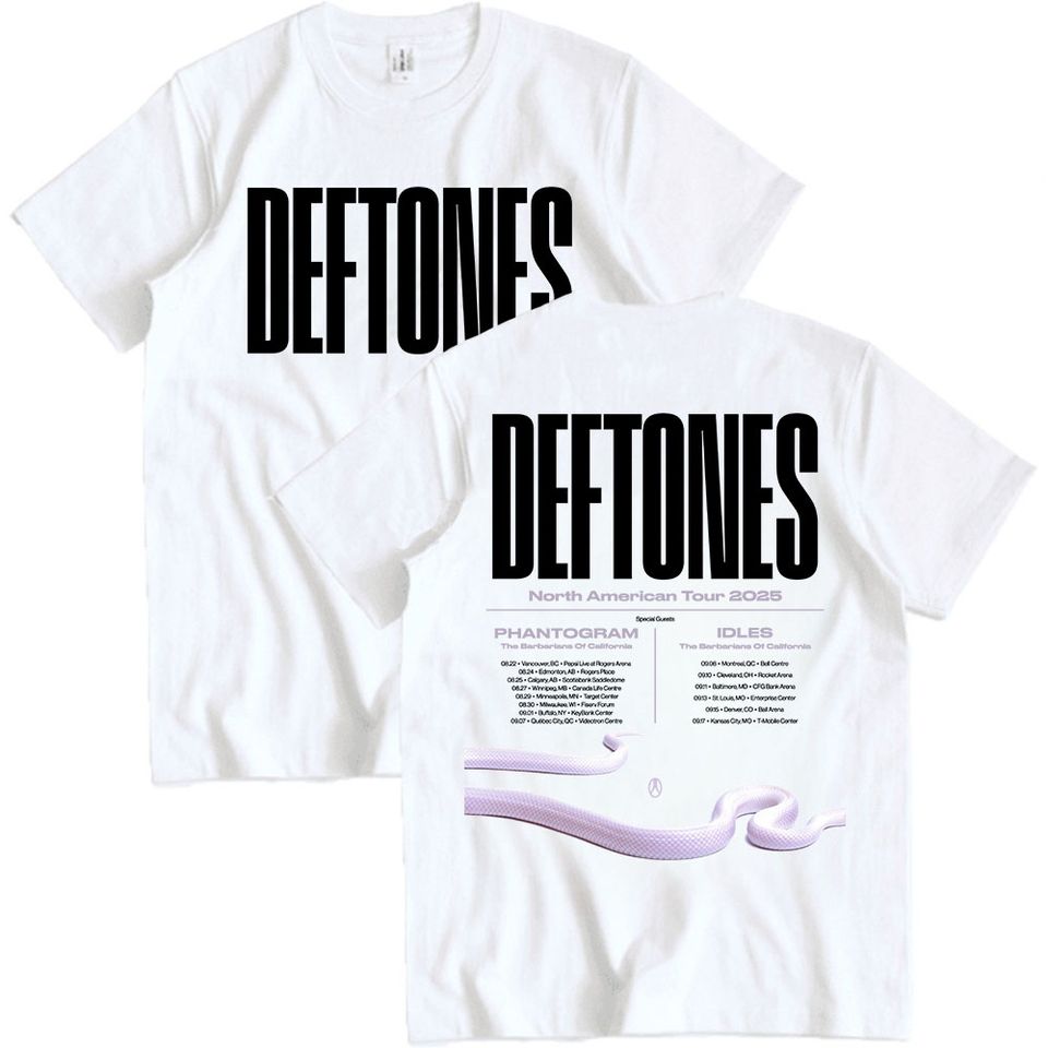 Deftones North America Tour 2025 Shirt Rock Band Shirt