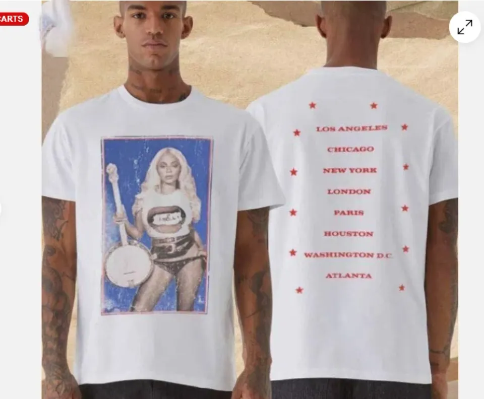 Beyonce Cowboy Carter Tour 2025 Cities List Merchandise T-Shirt