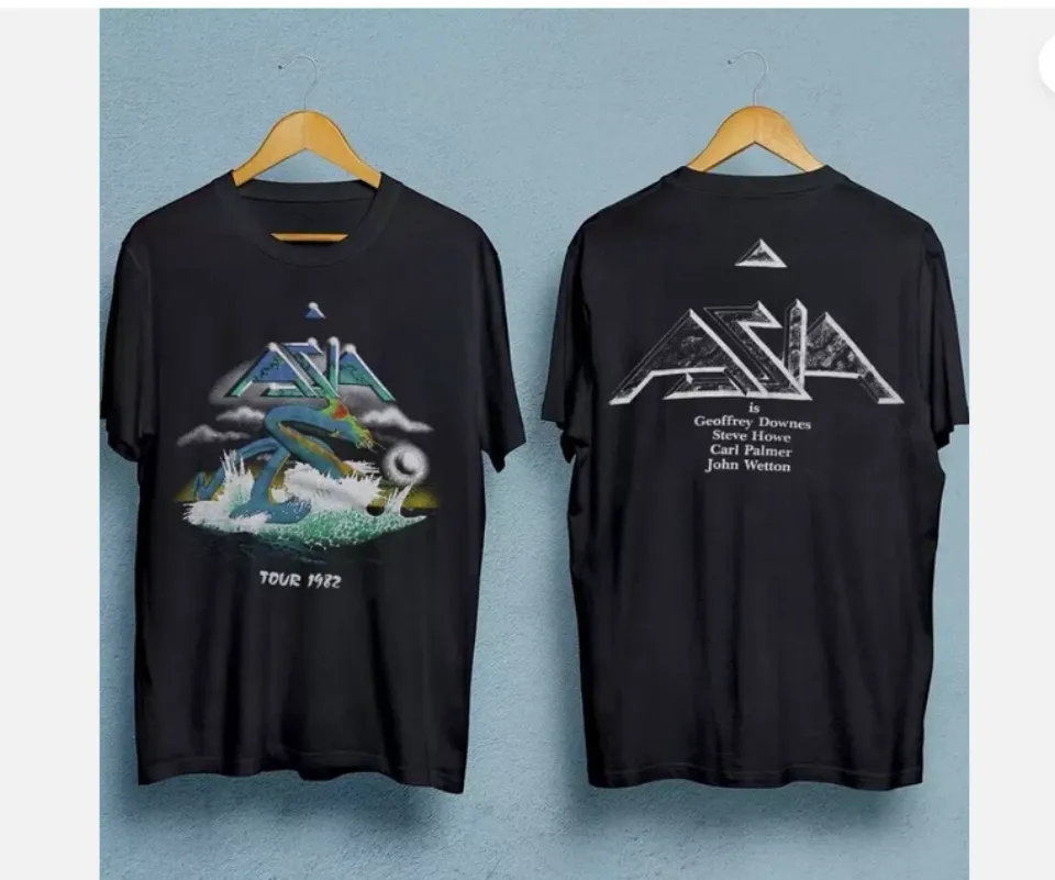 Asia Band Tour Men T-Shirt Double-Sided Black Unisex