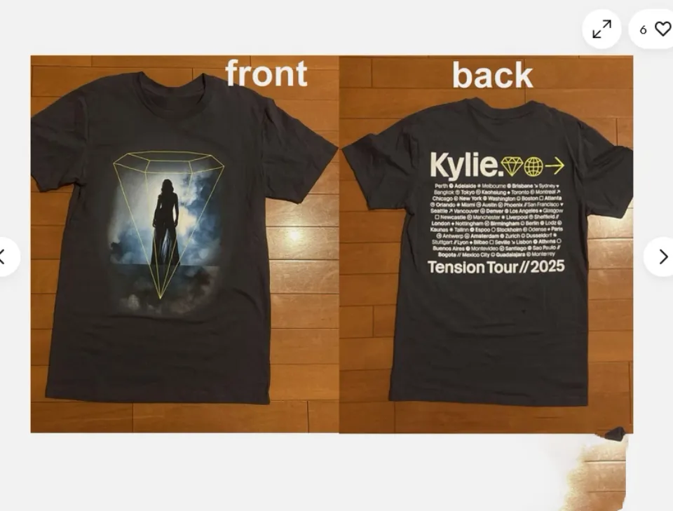 2025 Kylie Minogue Tension Tour Shirt Merch