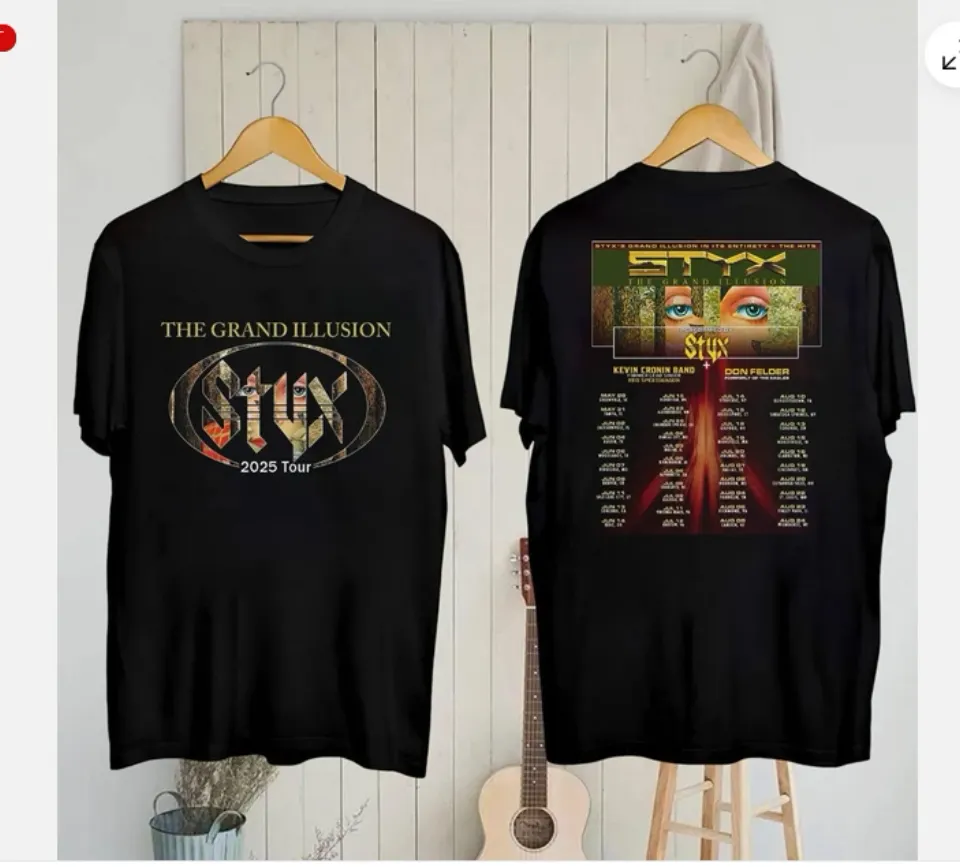 Styxs 2025 Band The Grand Illusion Tour 2025 Concert Fan Gifts T-Shirt