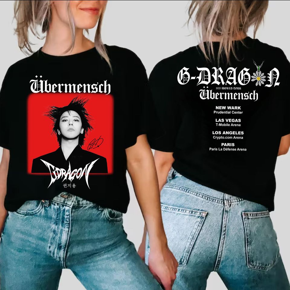 G-Dragon Ubermensch World Tour 2025 Shirt Kpop Bigbang Concert Shirt