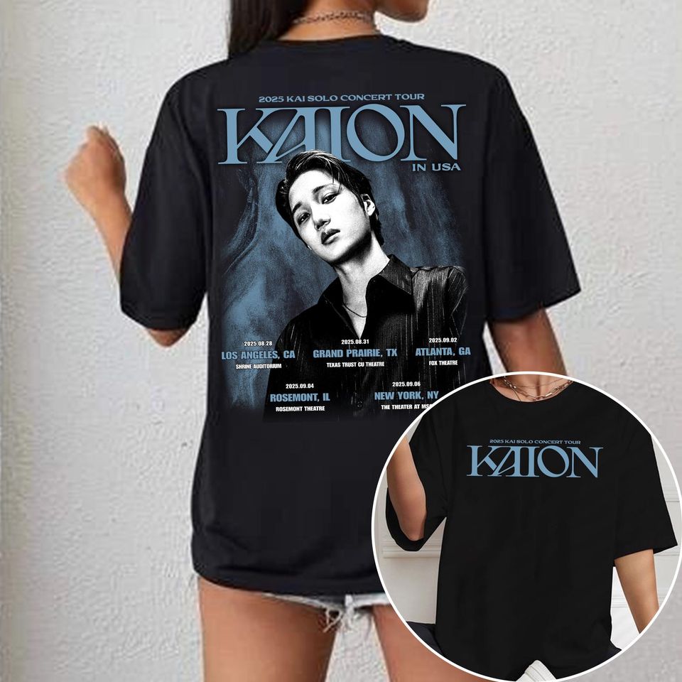 Kai Kaion Tour 2025 Shirt Kpop Concert Album Graphic Fan Shirt