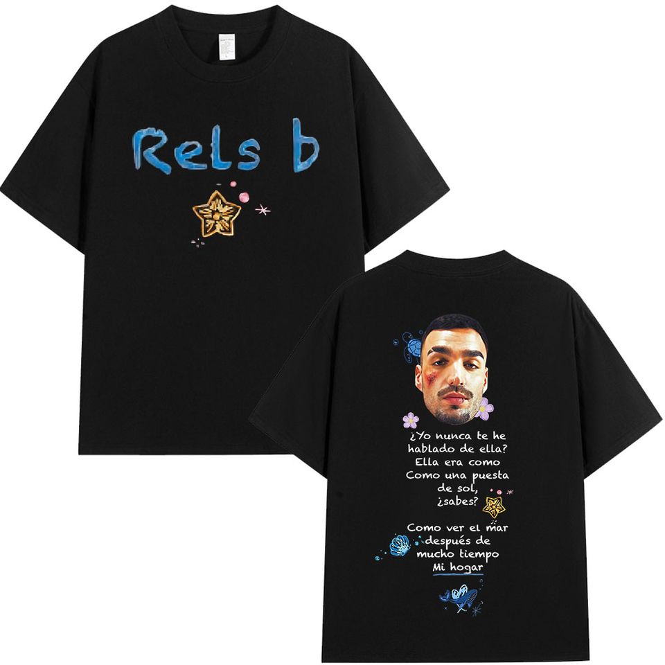 Rapper Rels B Graphic T-Shirt Harajuku Fashion Hip Hop Pop Music Album T Shirts
