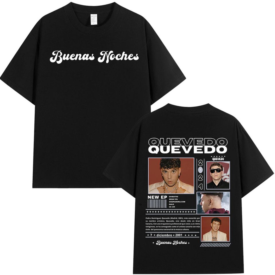 Rapper Quevedo Buenas Noches Tour 2025 T Shirt