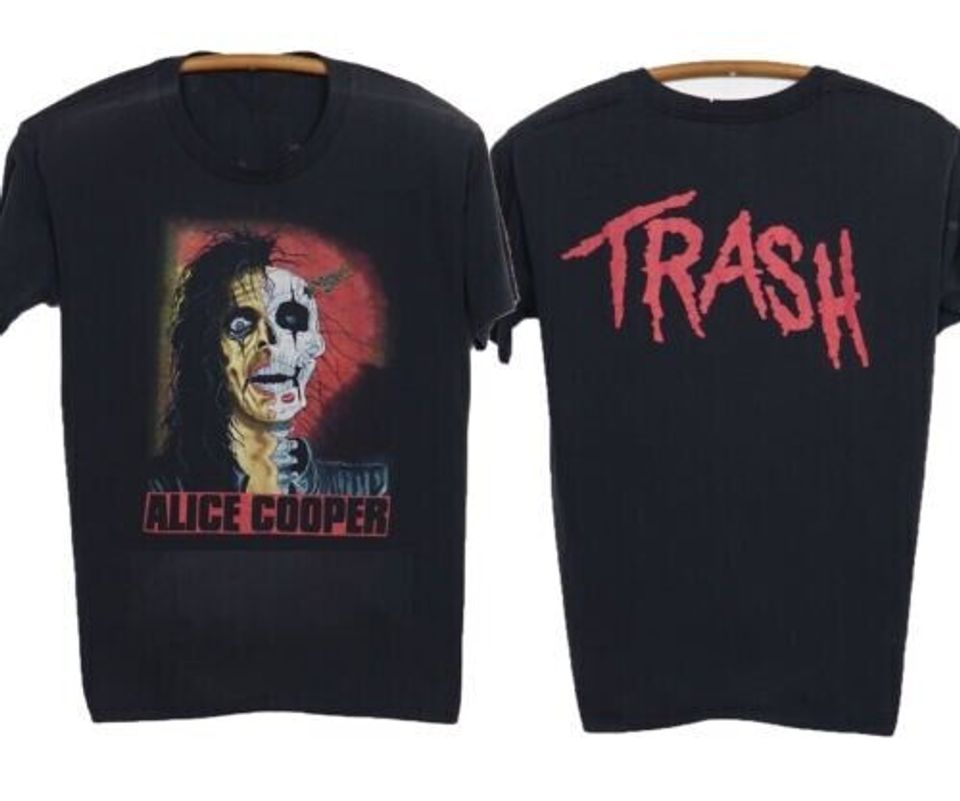 Vintage T-Shirt 1988 For Fan Alice Cooper-Double-Sided Shirt