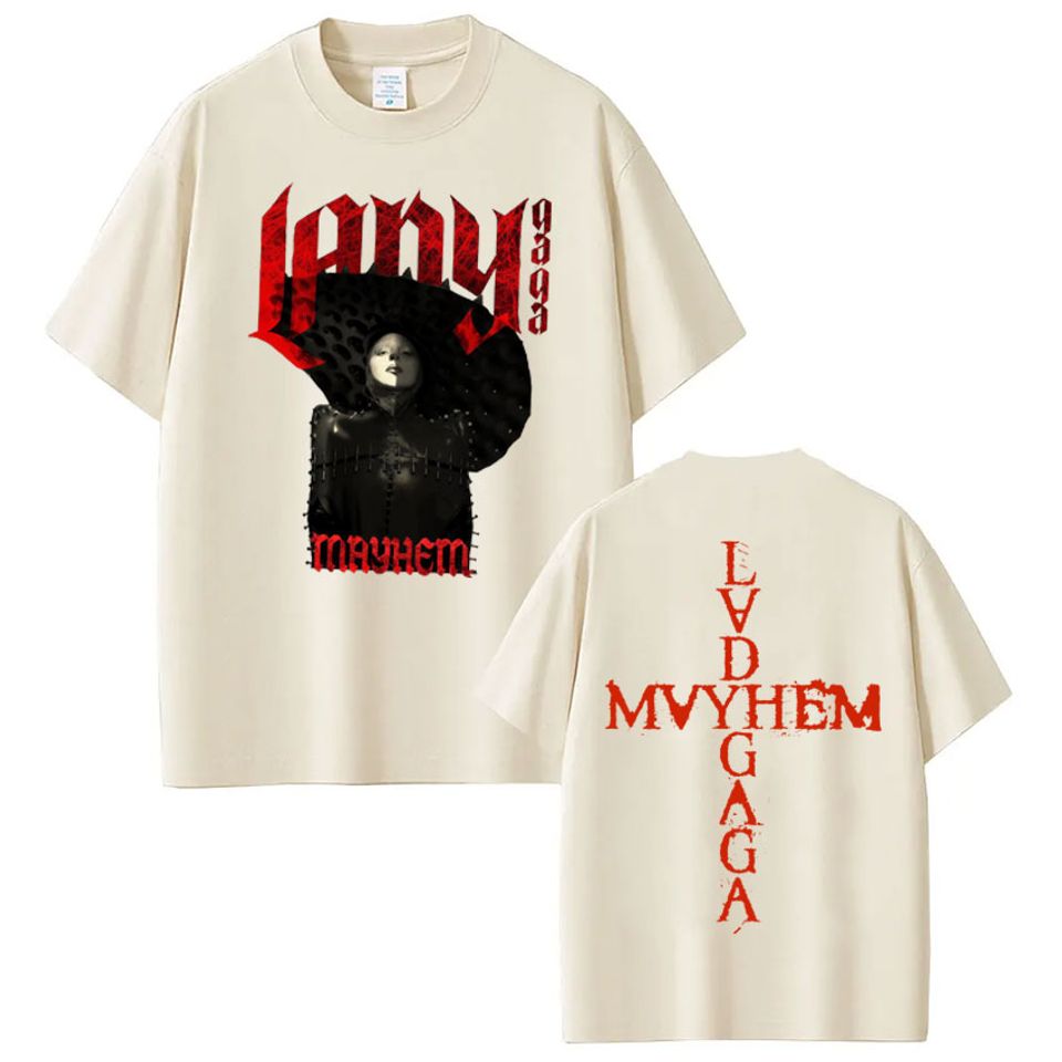 Lady Gaga Mayhem Tour 2025 Shirt Pop Star Oversized Concert Shirt