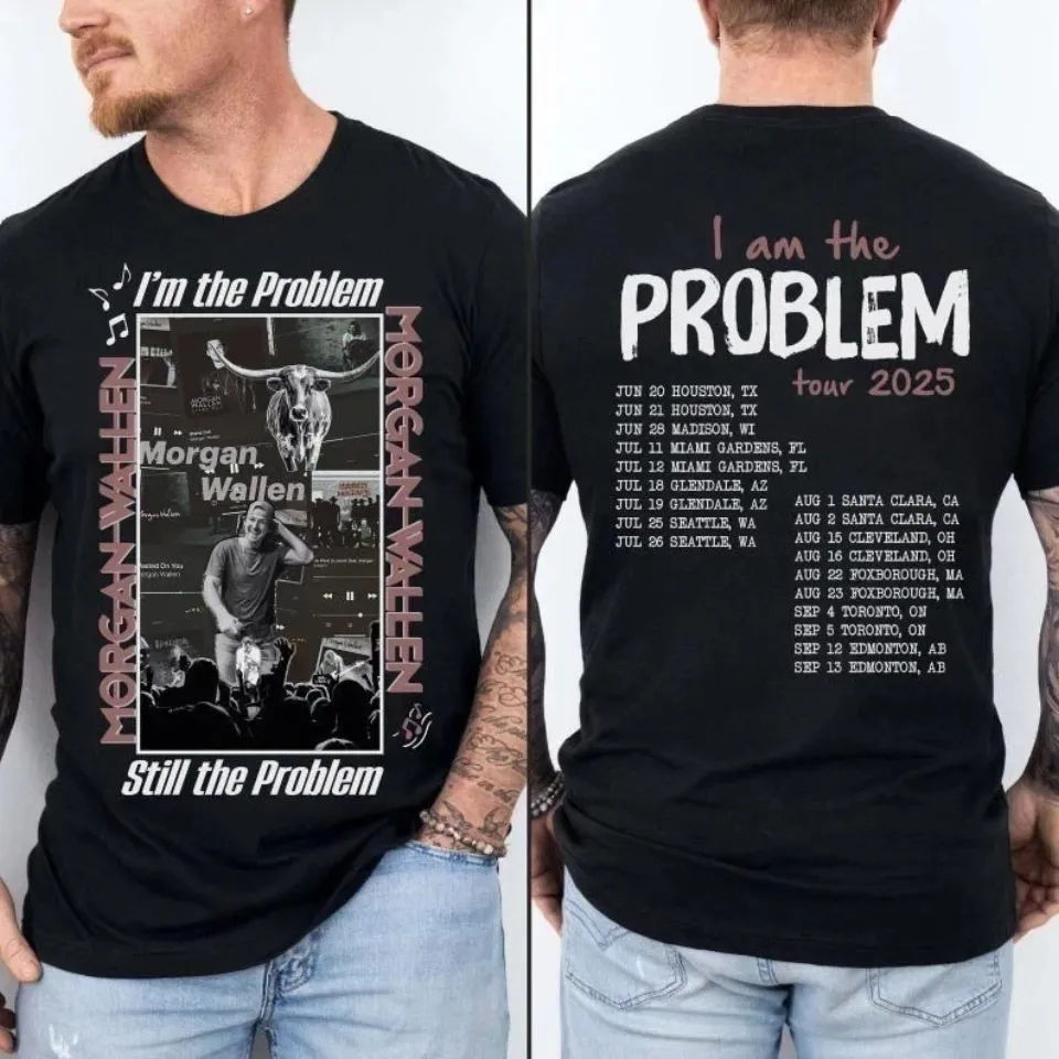 Wallen Western I'M The Problem Tour 2025 Double Sided T-Shirt