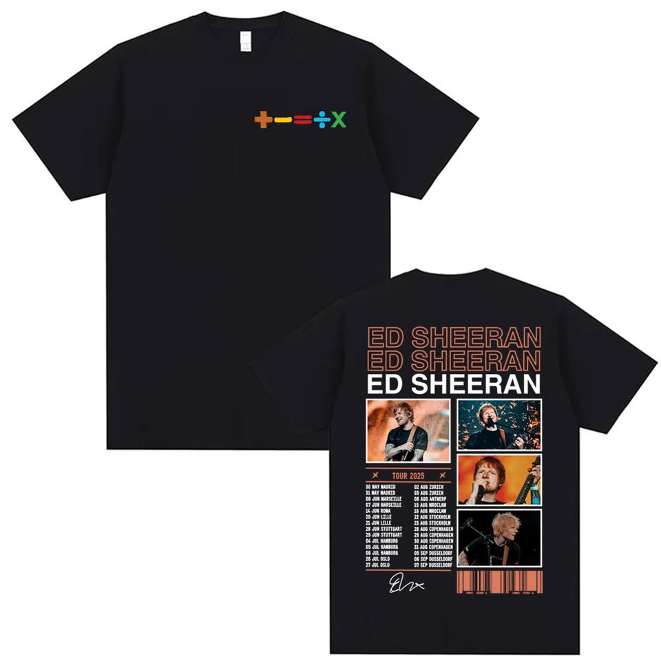 Ed Sheeran Album Tour 2025 Shirt Pop Star Concert Merch Shirt