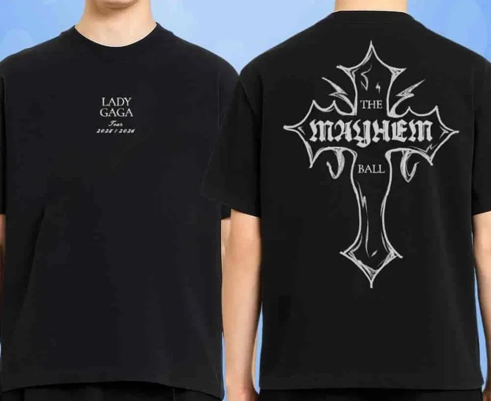 Ld Ga The Mayhem Ball Tour 2025-2026 Merchandise Two Sided T-Shirt