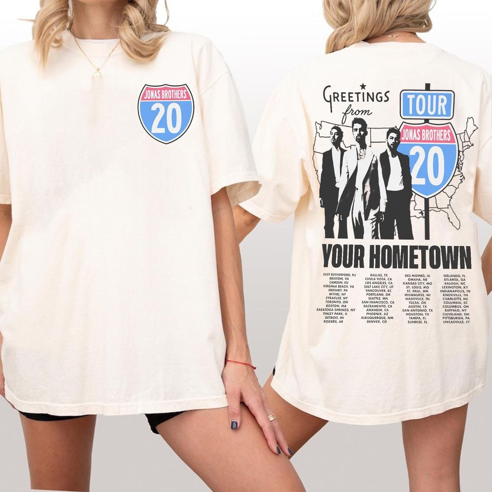 Jonas Brothers Tour 2025 Shirt Jonas20 Vintage Concert Merch Shirt