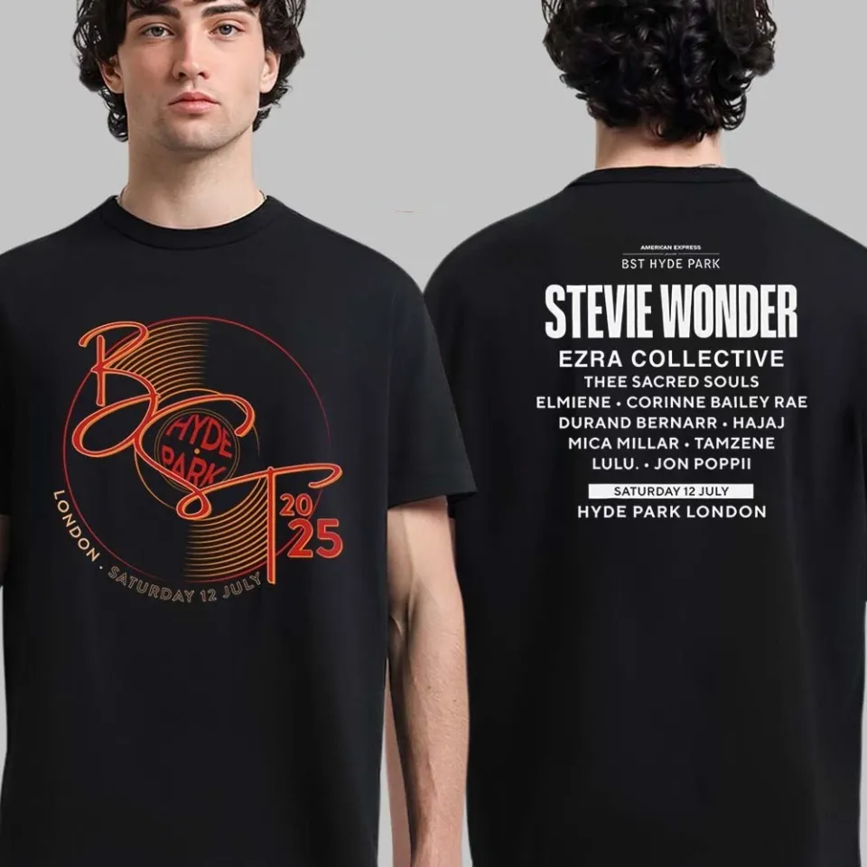 Stevie Wonder Bst Hyde Park London 2025 Event Shirt On July 12 2025 T-Shirt
