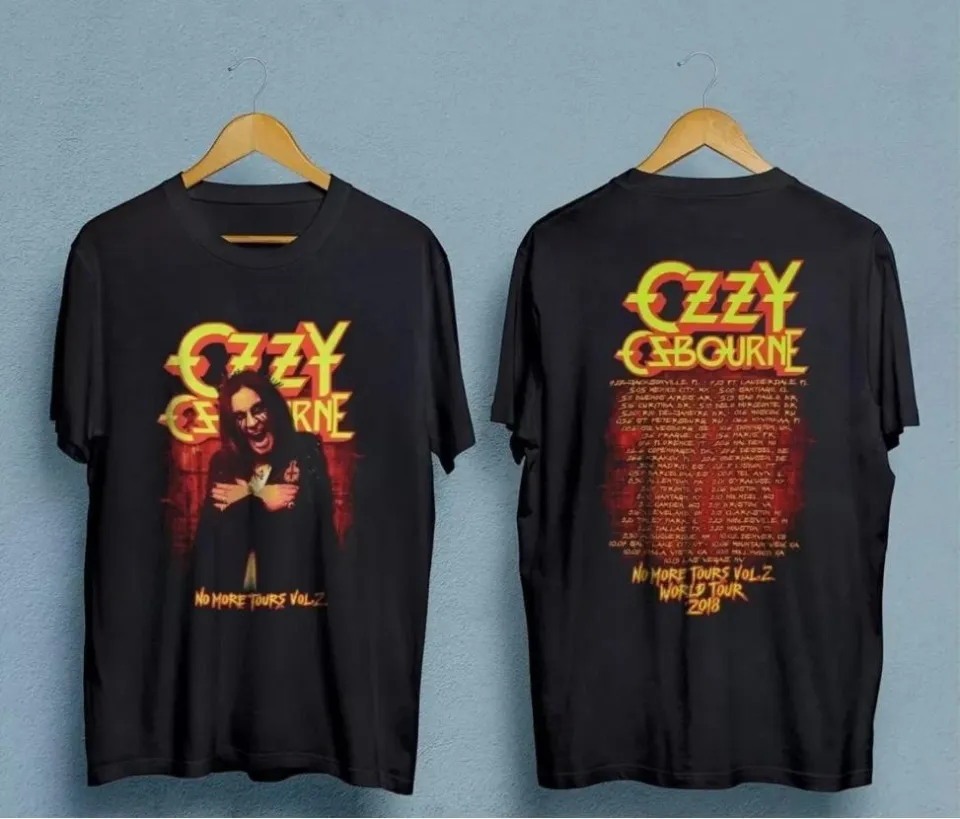 Ozzy Osbourne No More Tours Vol 2 World Tour '18 Black Double Sided Shirt