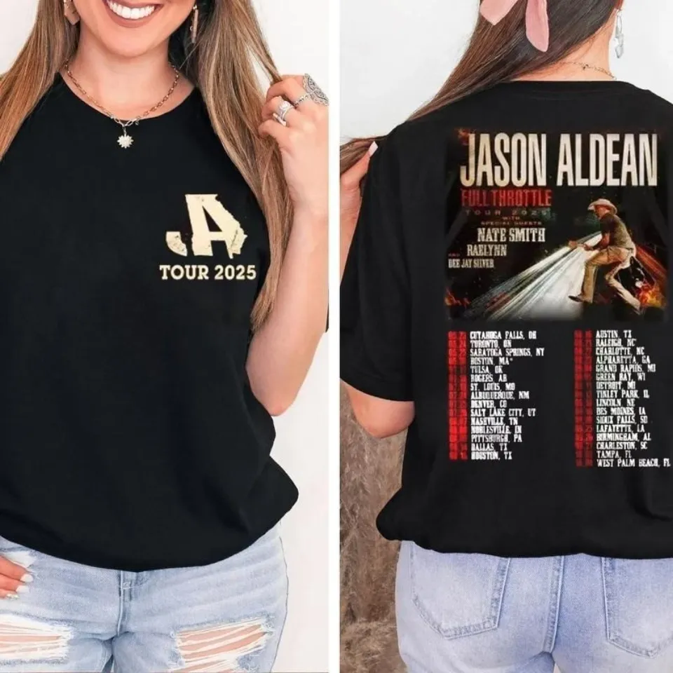Full Throttle Tour 2025 Jason Aldean Country Music Concert Fan Gifts T-Shirt