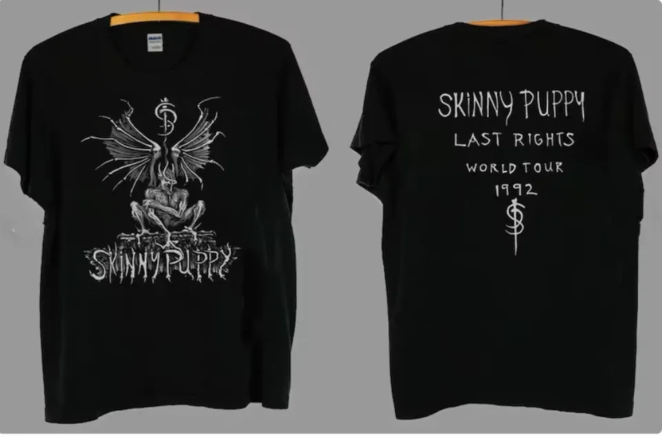 Vintage 1992 Skinny Puppy The Last Rights World Tour T-Shirt