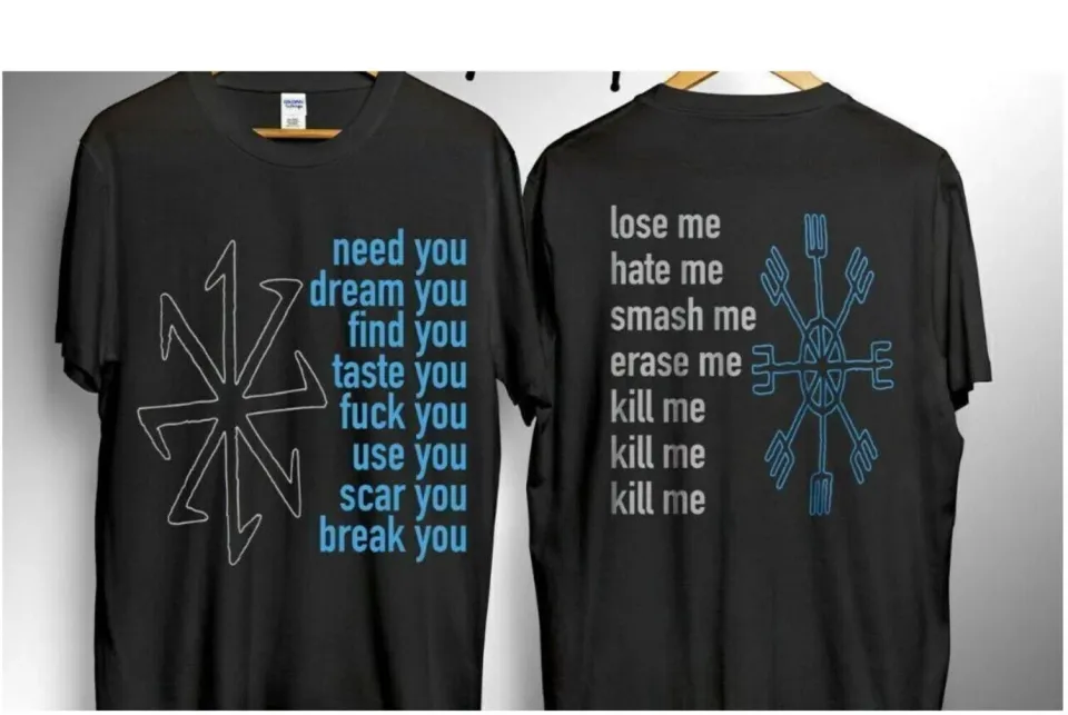 Vintage 1995 Nine Inch Nails Eraser T-Shirt Funny Black