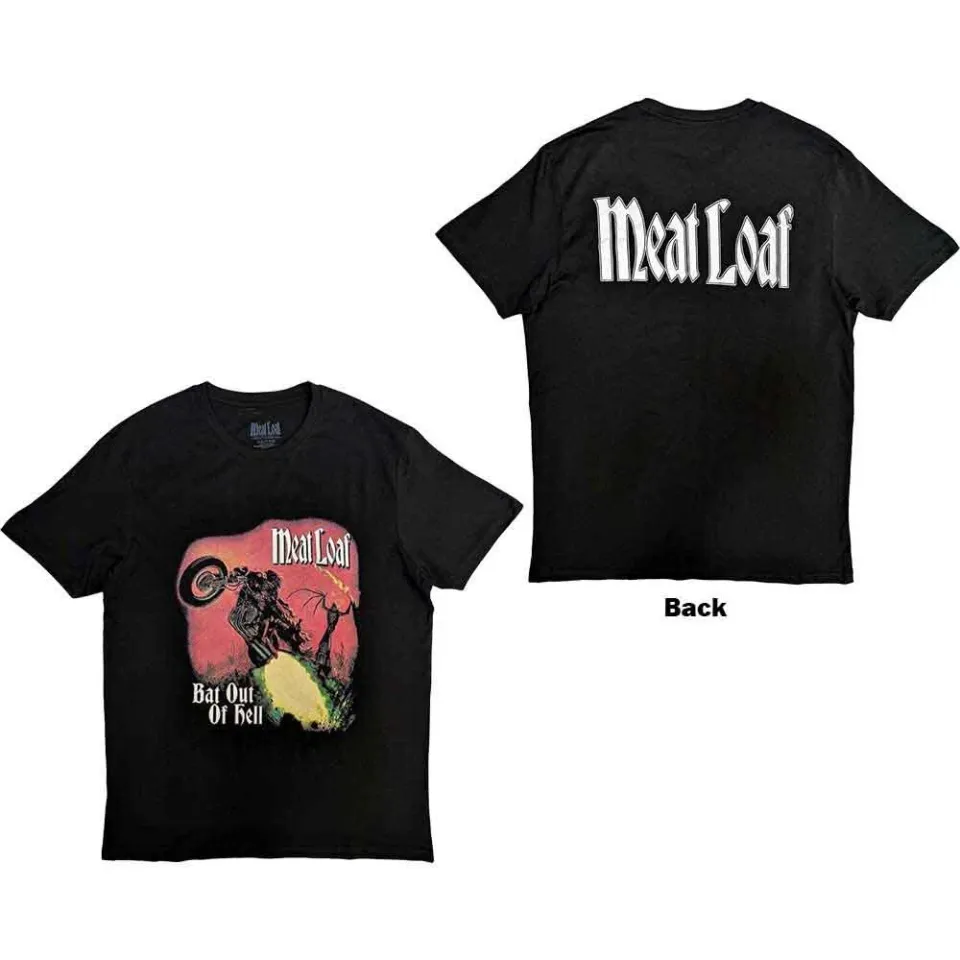 Meat Loaf Bat Out Of Hell Unisex Double Sided T-Shirt
