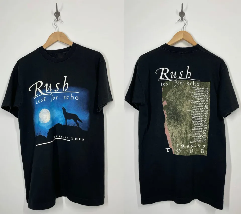 Vintage Styles Rush Test For Echo 1996 - 1997 Tour Concert T Shirt