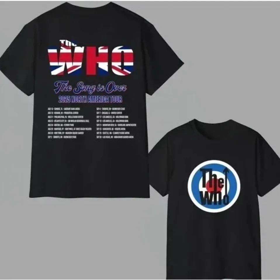 The Who Concert Tour 2025 Double Sided T-Shirt