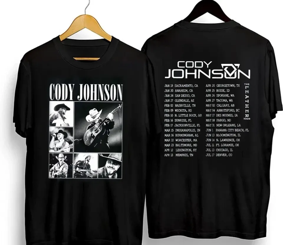 Cody Johnsonn Tour 2025 Double Sided T-Shirt Country Music