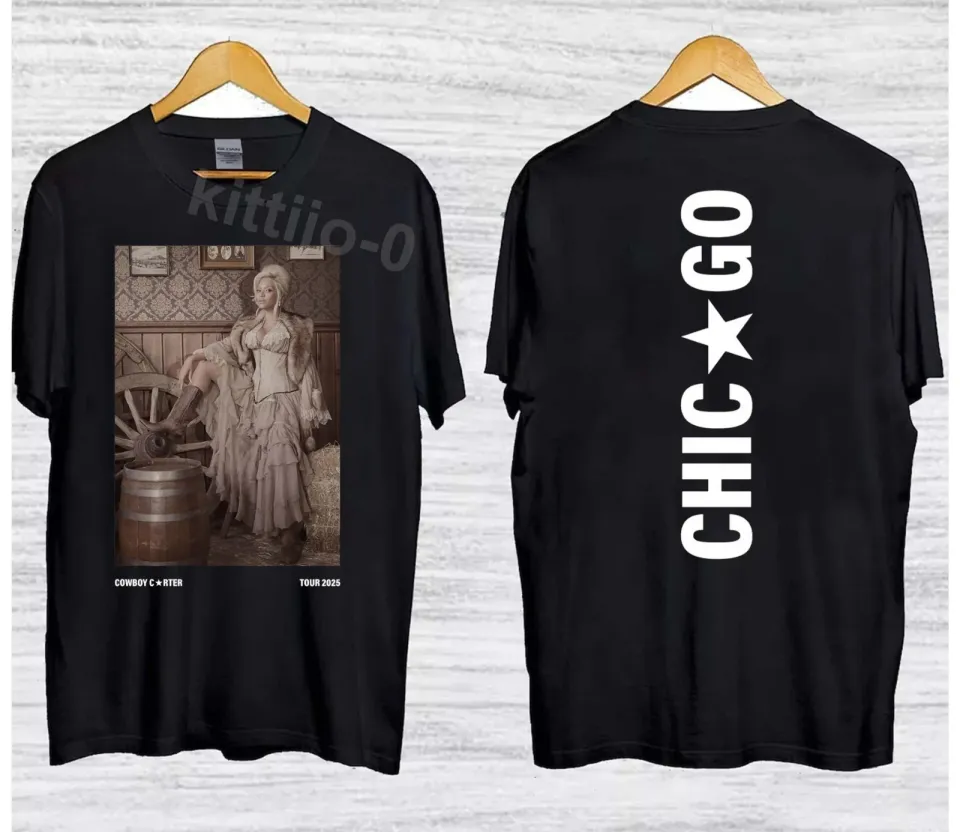 Chicago Beyonce Cowboy Carter Tour 2025 Double Sided T-Shirt
