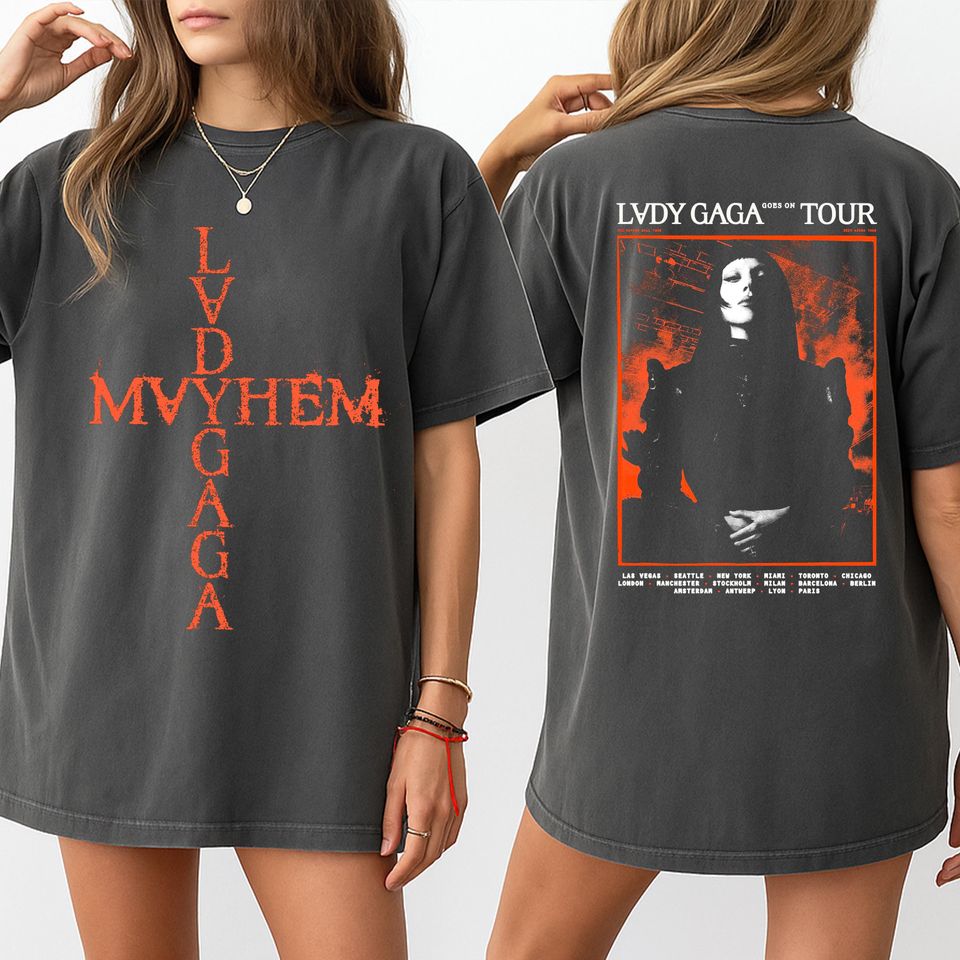 Mayhem Tour 2025 Shirt Two Sided Lady Gaga Shirt