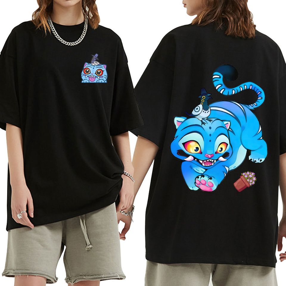 Kpop Demon Hunters Cute Derpy Tiger Graphic T Shirts