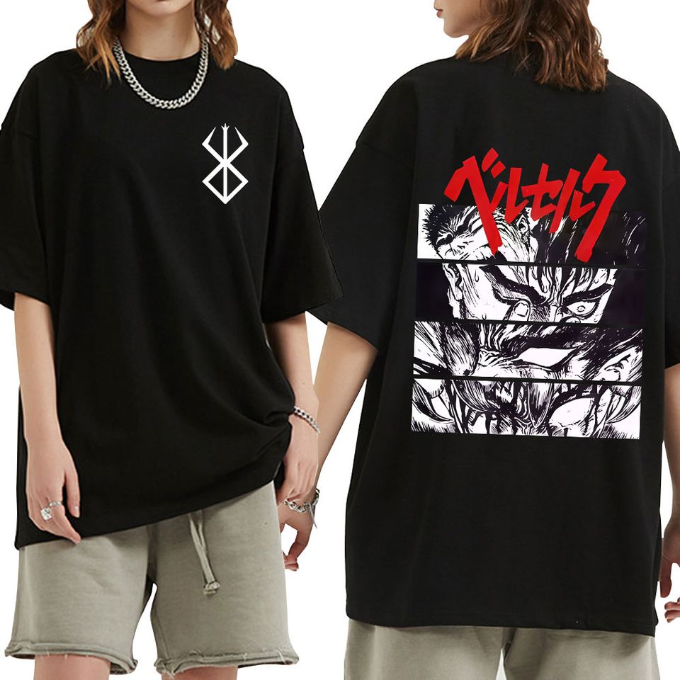 Japanese Anime Berserkk Guts Swordsman T-Shirts