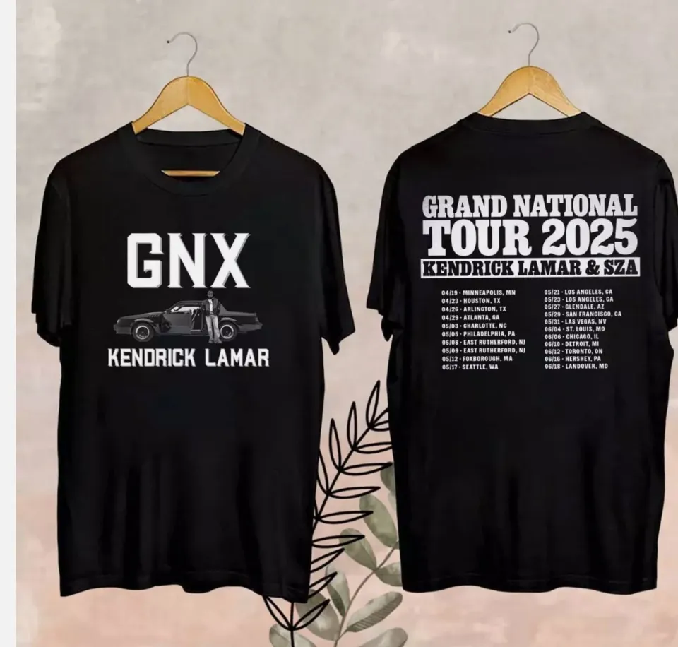Kendrick Lamar Grand National Tour 2025 Double Sided T-Shirt