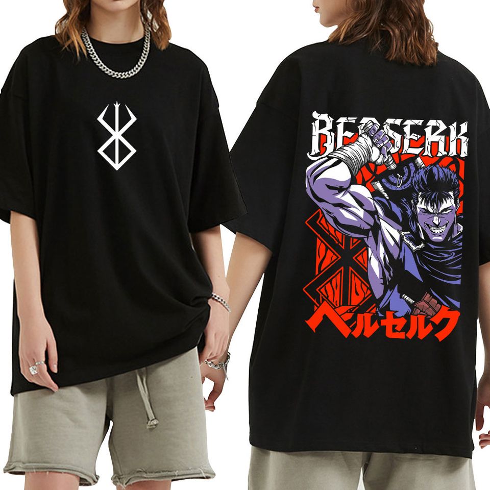 Japanese Anime Berserkk Guts Graphic T-Shirts