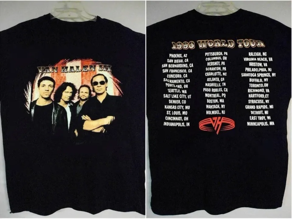 1998 Van Iii World Tour T-Shirt, Van World Tour 1998 T-Shirt