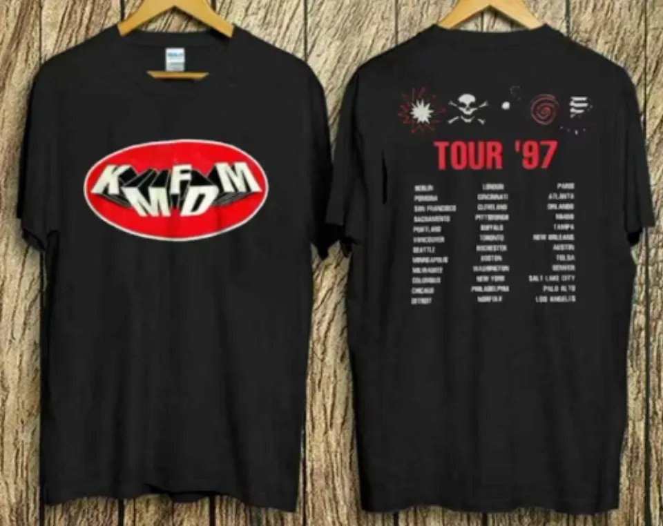 Kmfdm 1997 Symbols Tour Concert T-Shirt Hot Music Band T Shirt