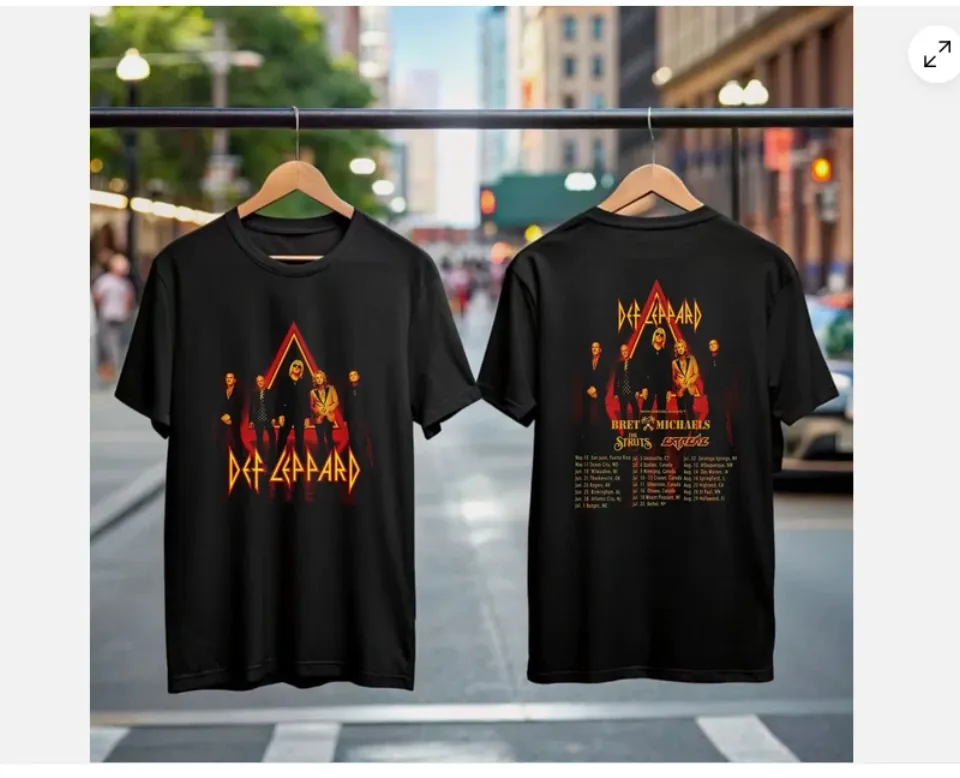 Def Leppard Tour 2025 T-Shirt Rock Band Shirt Mens T-Shirt