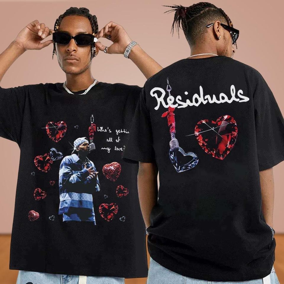 Chris Brown Residuals Tour 2025 Double Sided Concert Merch Shirt