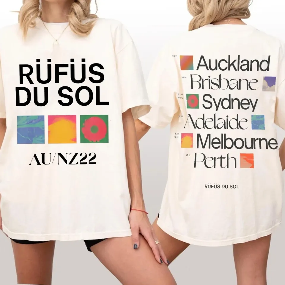 Rufus Du Sol 2025 Inhale Exhale Tour Double Sided T-Shirt