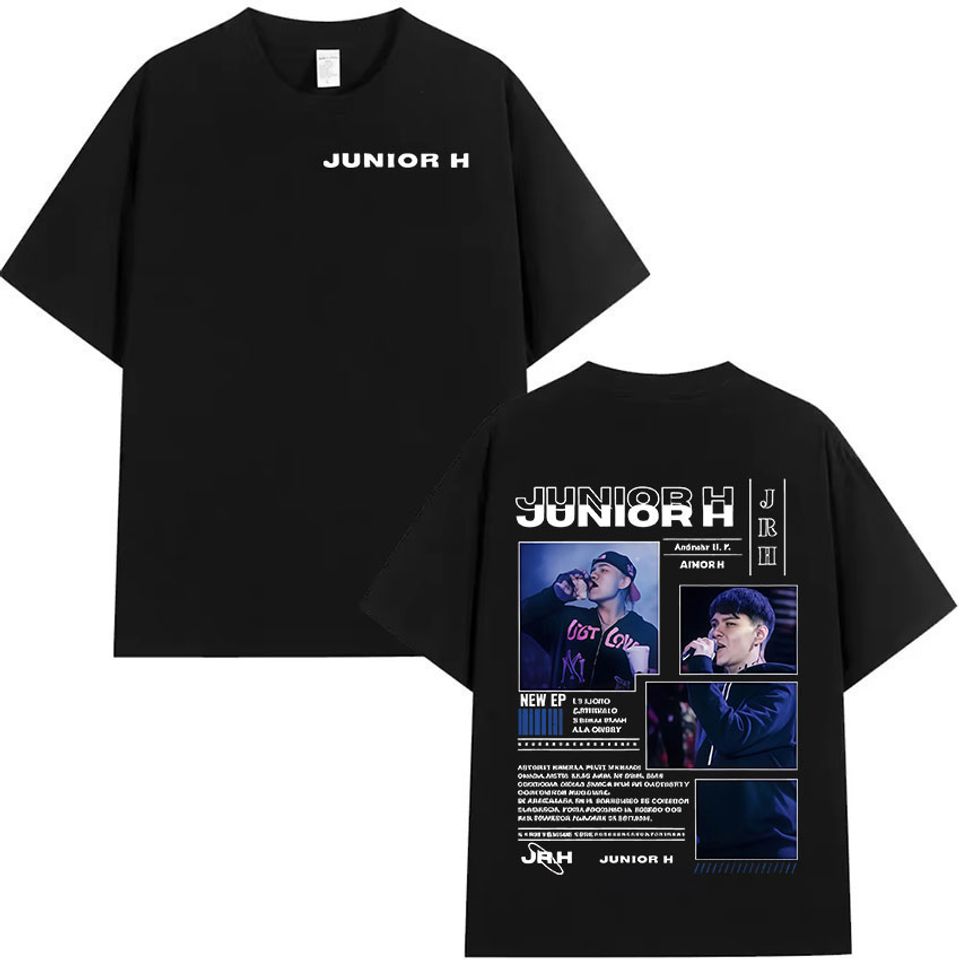 Rapper Junior H Sad Boyz 4 Live 2025 Album T-Shirt Men'S Fashion
