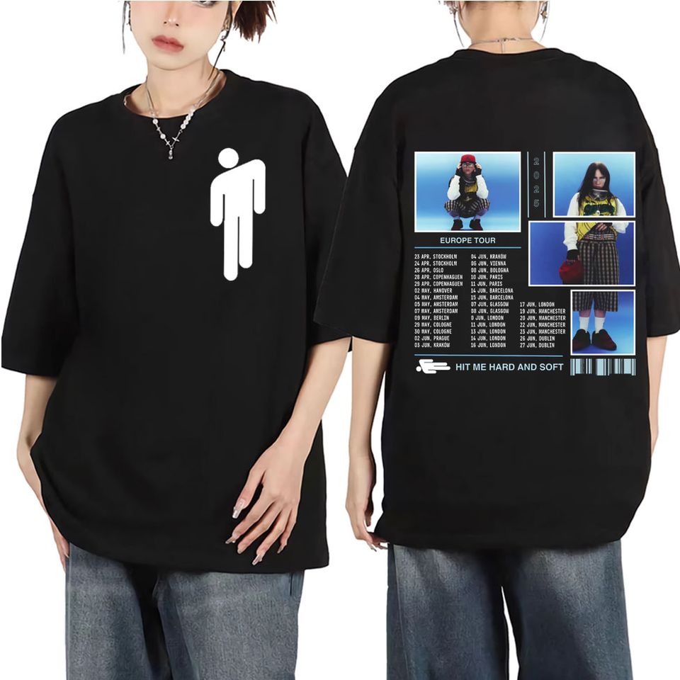 Billie Eilish Hit Me Hard And Soft Tour 2025 Shirt Europe Concert Shirt