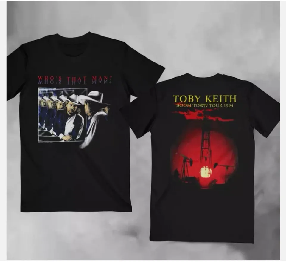 Vintage 1995 Toby Keith Boom Town Tour Black T Shirt