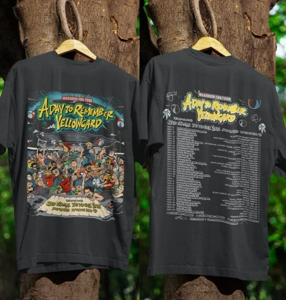 Unisex T-Shirt Yellowcard, Yellowcard T Shirt, Yellowcard Tour 2025