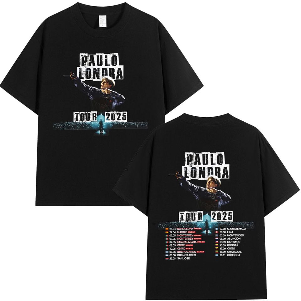 Rapper Paulo Londra Tour 2025 Merch T-Shirts