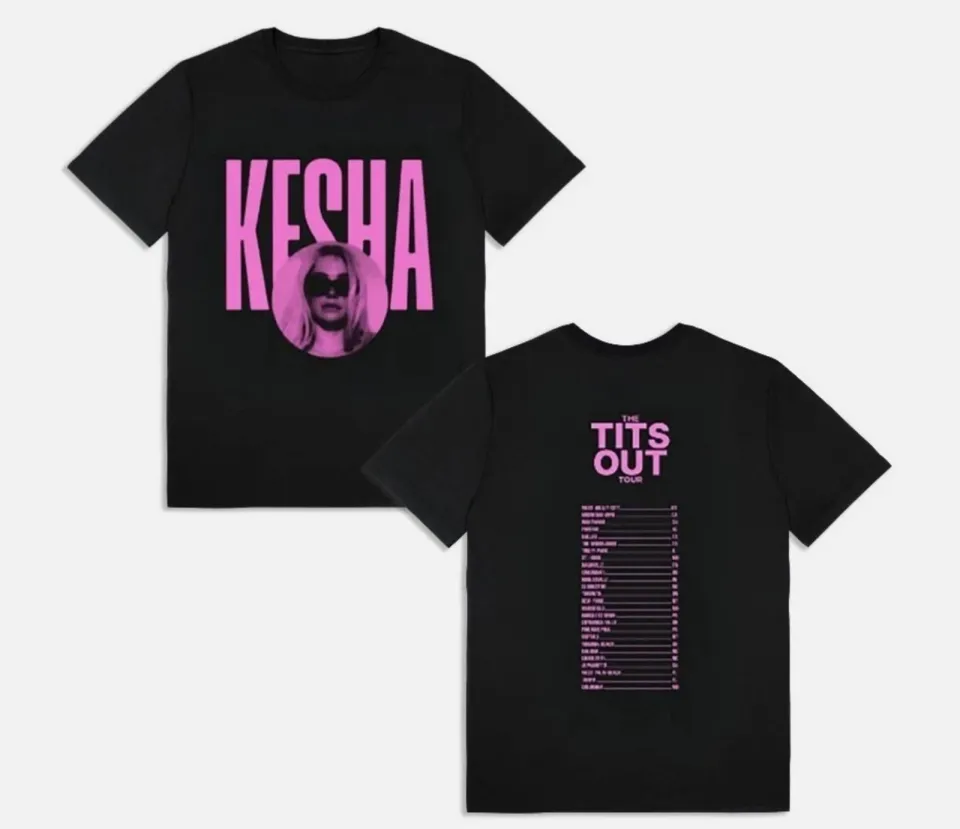Kesha The Tits Out Tour 2025 Concert 2025 Fan Gift T-Shirt