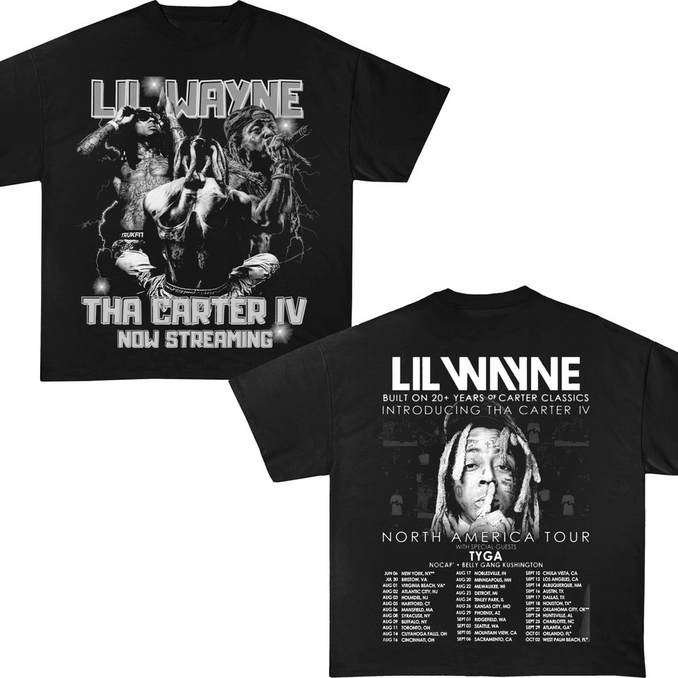 Lil Wayne Tha Carter Vi B&W Tour Shirt, Lil Wayne Tour 2025 North America Tour