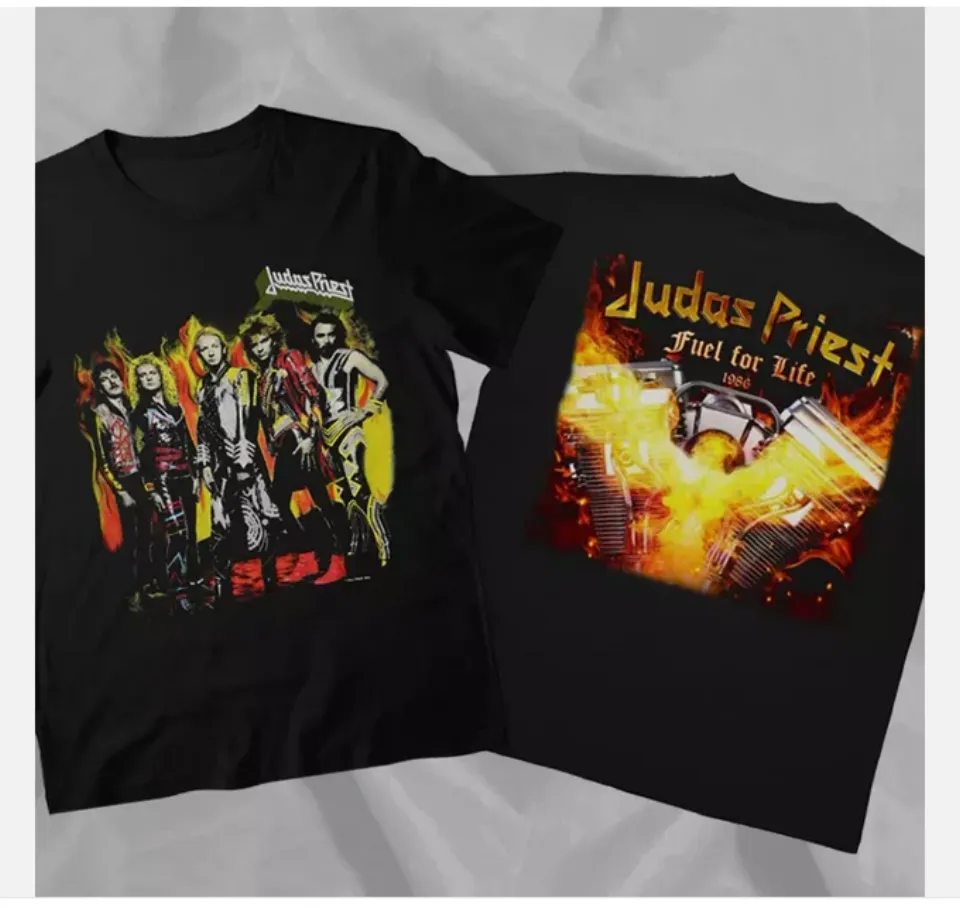 Judas Priest 1986 Tour Fuel For Life Double Sided T-Shirt