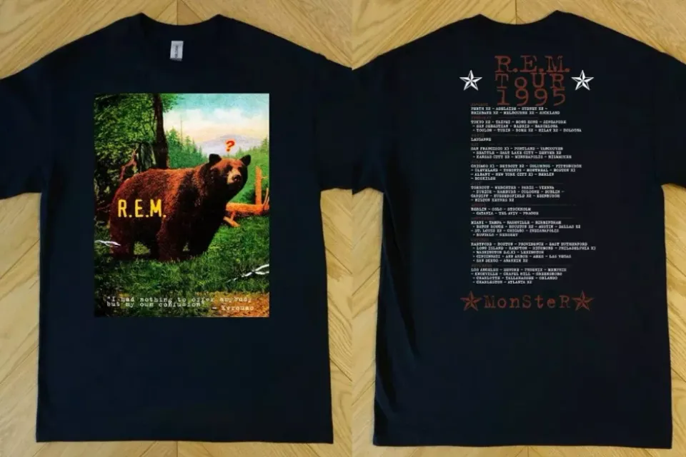 REM Bear Nature Monster Concert Tour 1995 T-Shirt