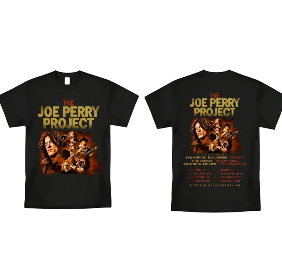 The Joe Perry Project Tour 2025 T-Shirt  Concert Dates Fan Shirt