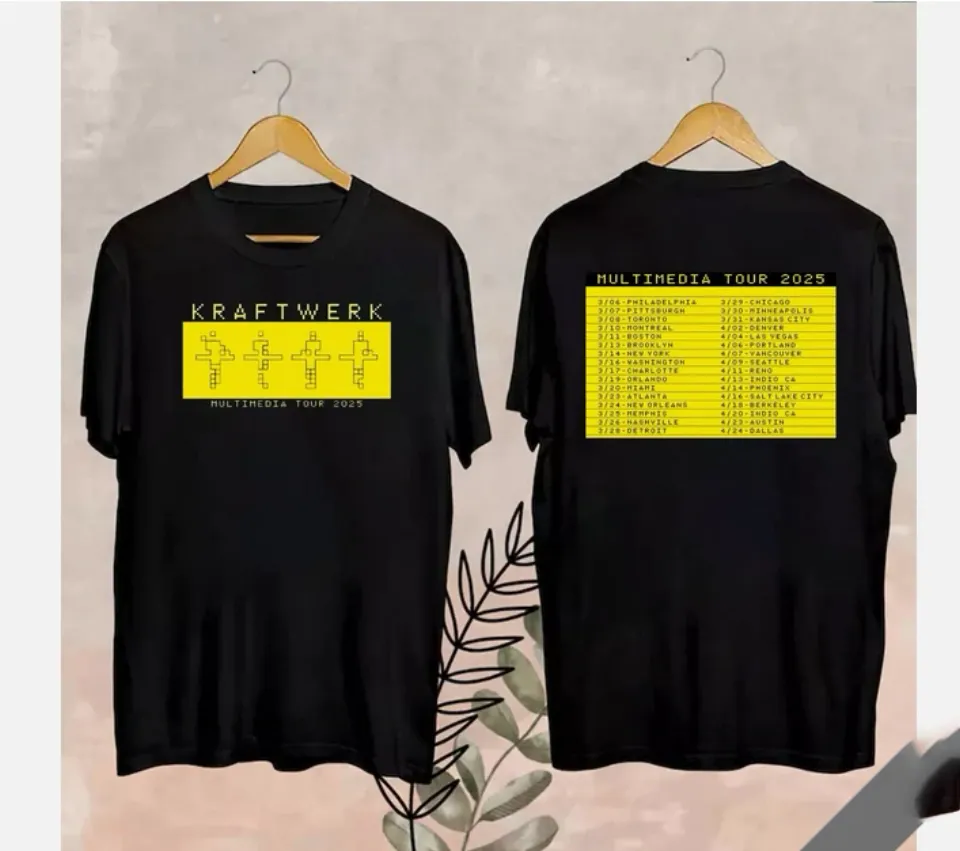 Kraftwerk Multimedia Tour 2025 Double Sided Shirt