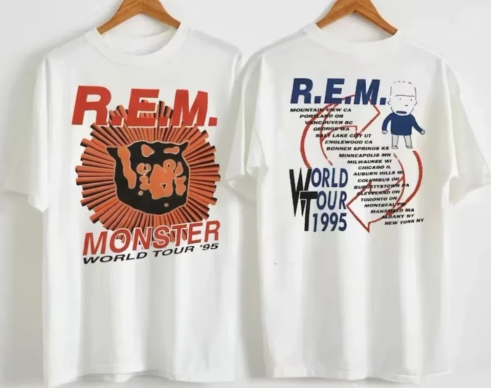 REM Monster World Tour 1995 T-Shirt, Rem Monster Tour 95 T-Shirt