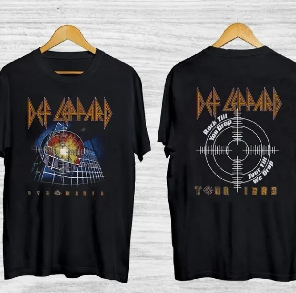 1983 Def Leppard Pyromania Tour Double Sided T-Shirt