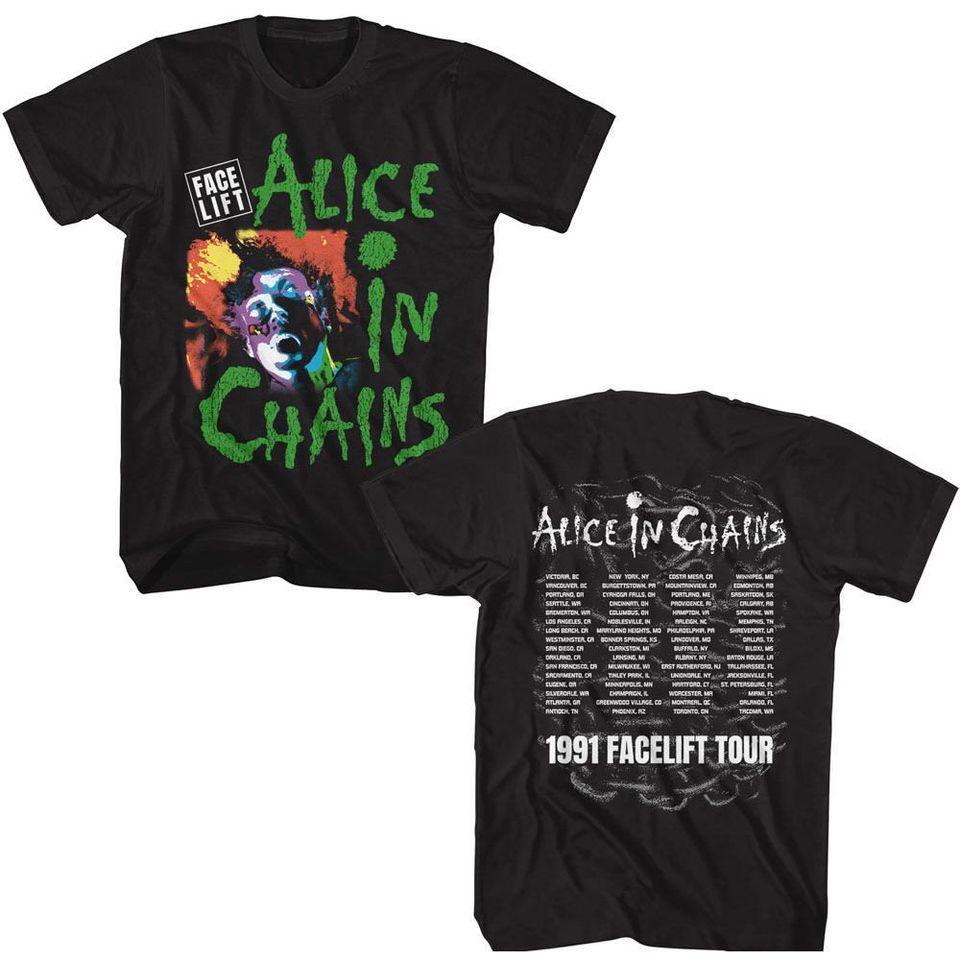 Alc Band Facelift Tour 91 Black Adult T-Shirt