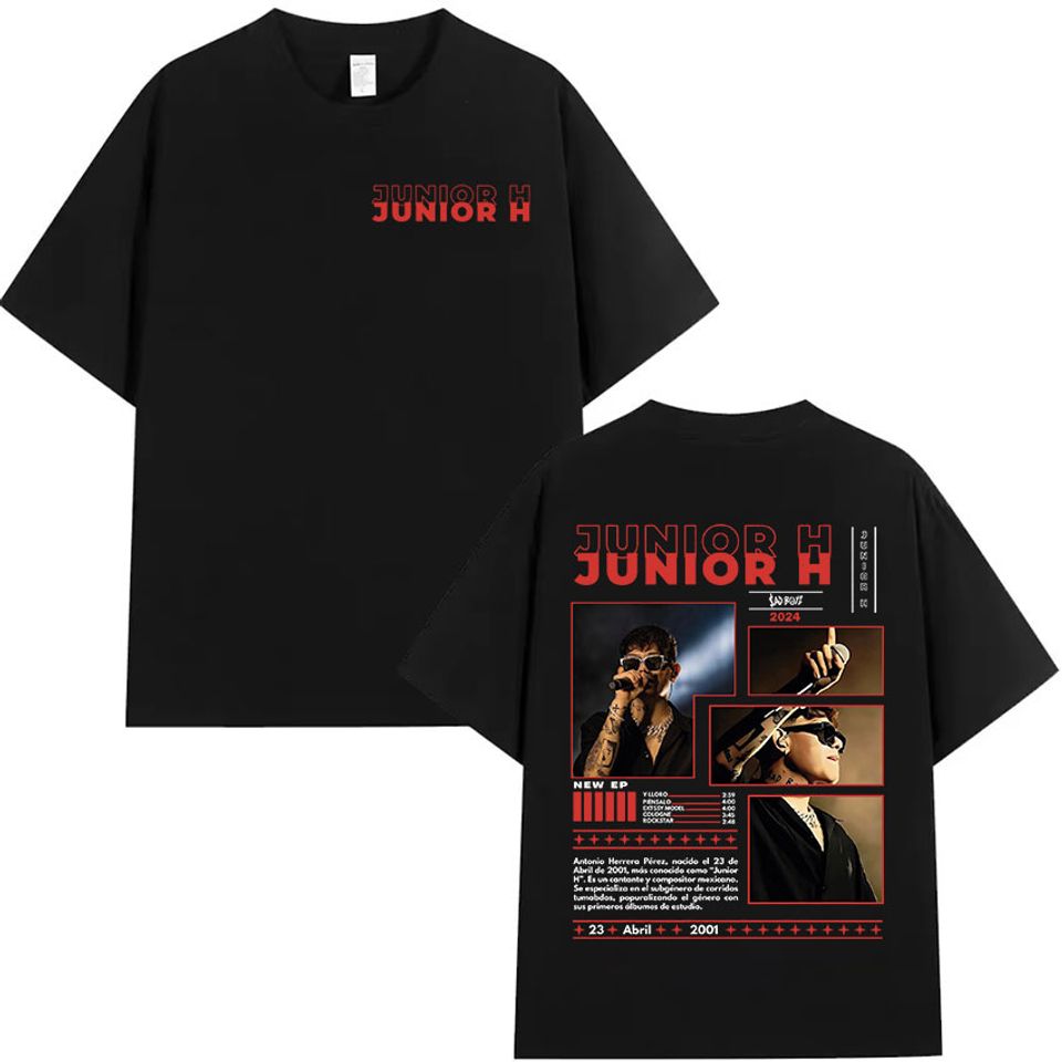 Rapper Junior H Sad Boyz Music Album T Shirt Men'S Hip Hop